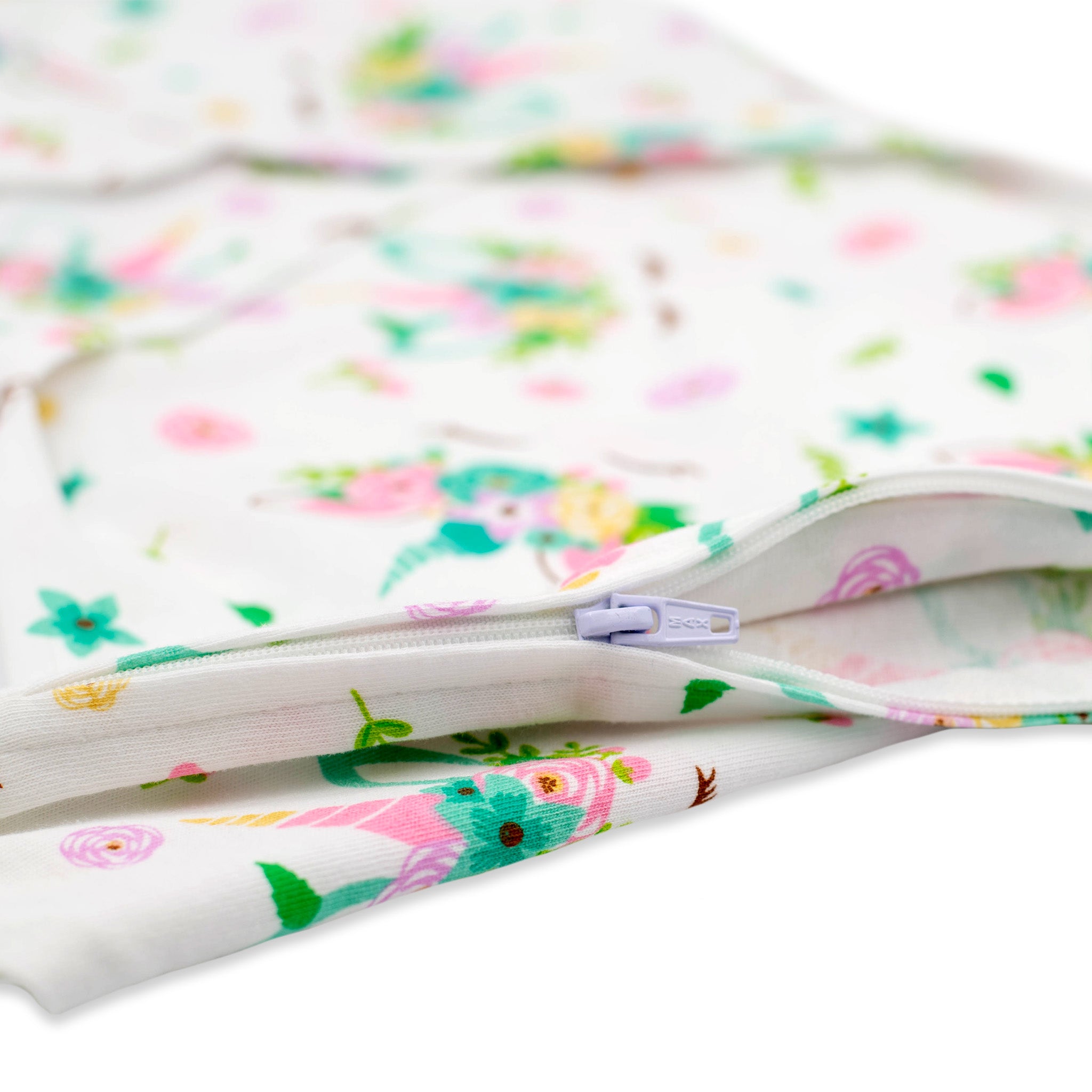 Sleeping Baby Zippy Swaddle safe sleep cotton swaddle Sleepy Unicorn