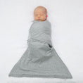 Load image into Gallery viewer, Sleeping Baby Zippy Swaddle safe sleep cotton swaddle Classic Heather Bundle
